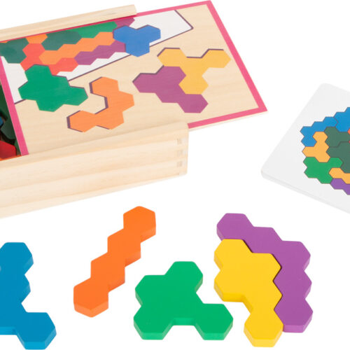 Lernspiel Holzpuzzle Hexagon