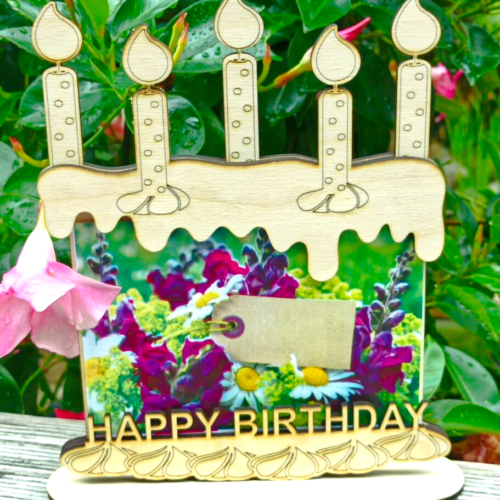 Fotohalter "Happy Birthday" Cake