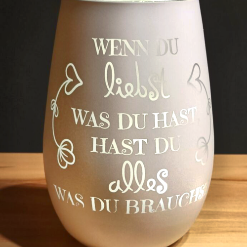 Windlicht "Wenn du liebst..."