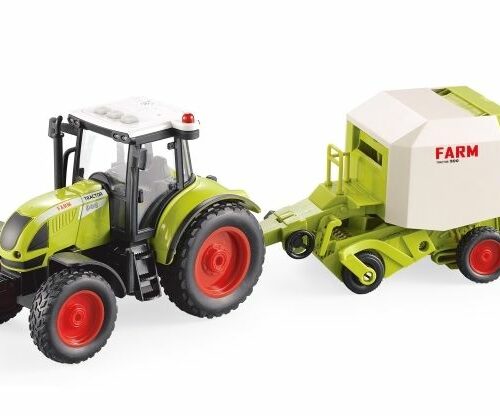 Speedzone Traktor mit Rundballenpresse