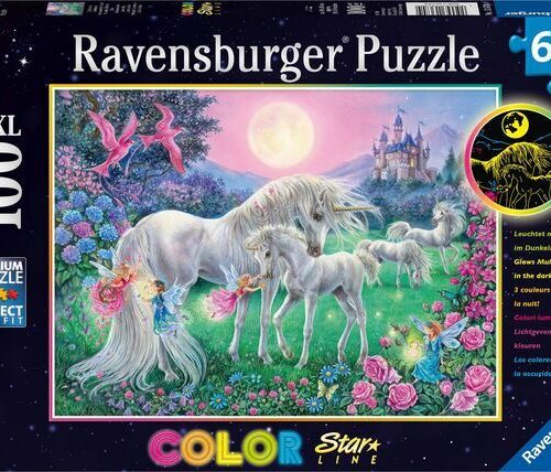 Puzzle Einhörner im Mondschein