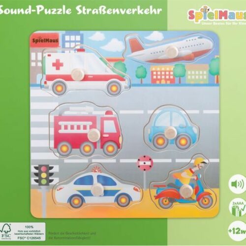 Sound Holzpuzzle Straßenverkehr