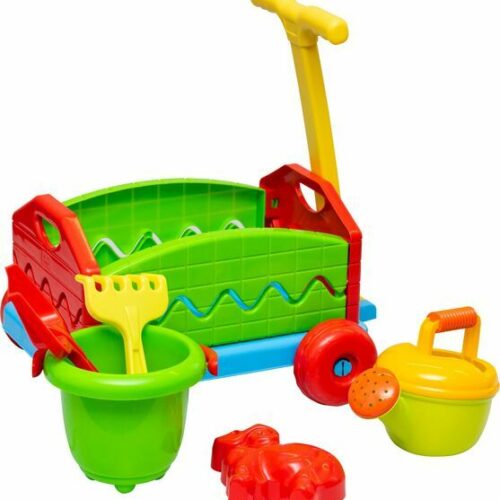 Outdoor active Nachziehwagen mit Eimergarnitur, 6-teilig