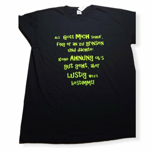 T-Shirt mit Text individuell bedruckt