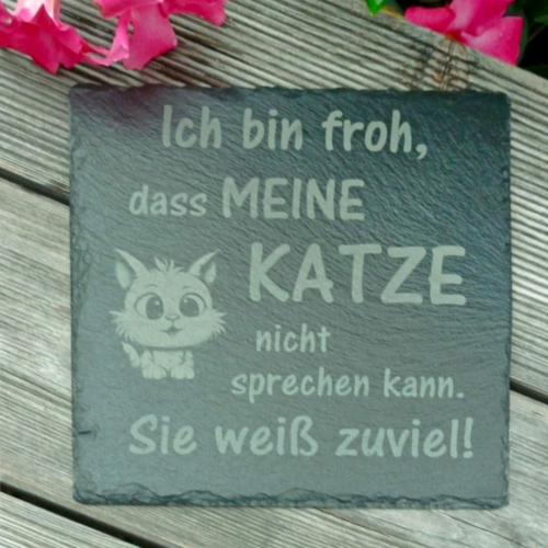 Schiefertafel "Katze"
