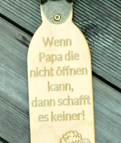 Bierflaschenöffner "Bierflasche" mit Spruch