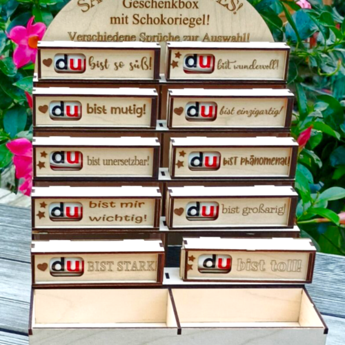 Geschenkbox mit Praline - Du bist wunderbar