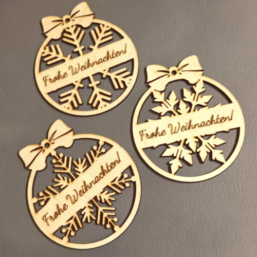 Christbaumanhänger Ornament mit Masche, verschiedene Motive zur Auswahl