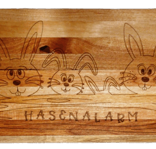 Dekobrett "Hasenalarm"