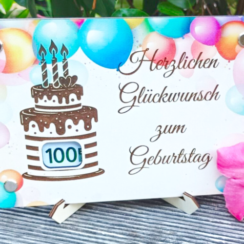 Geschenkkarte "Torte" bunt