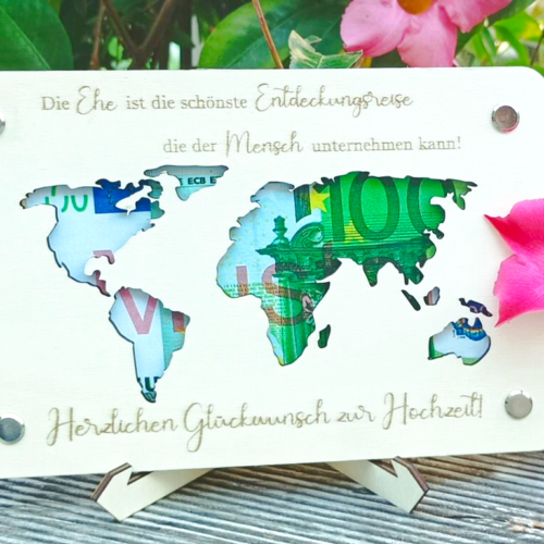 Geschenkkarte "Weltkarte"