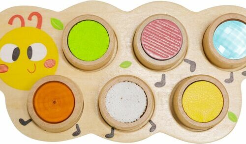 SpielMaus Holz Sensorik-Spiel Raupe