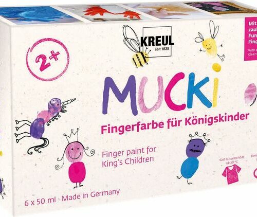 MUCKI Fingerfarbe für Königskinder 6er Set 50 ml