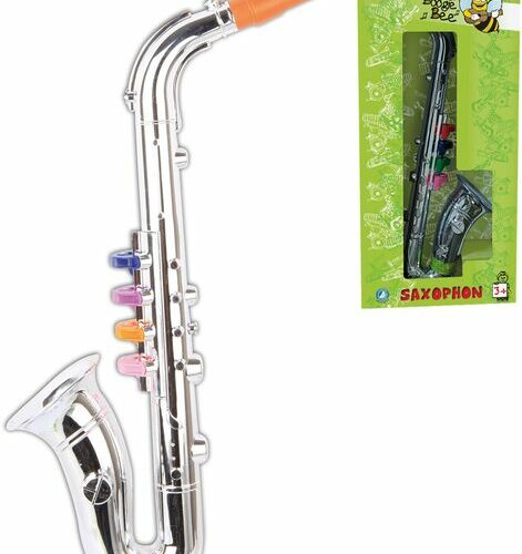 Boogie Bee Saxophon silber, 36 cm