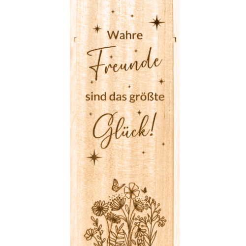 Weinbox mit Schiebedeckel "Wahre Freunde..."