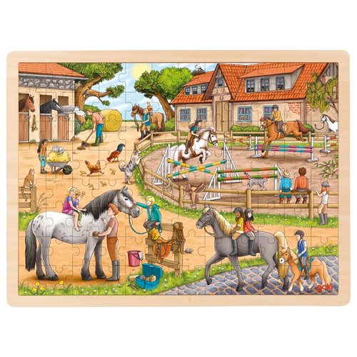 Einlegepuzzle Reiterhof