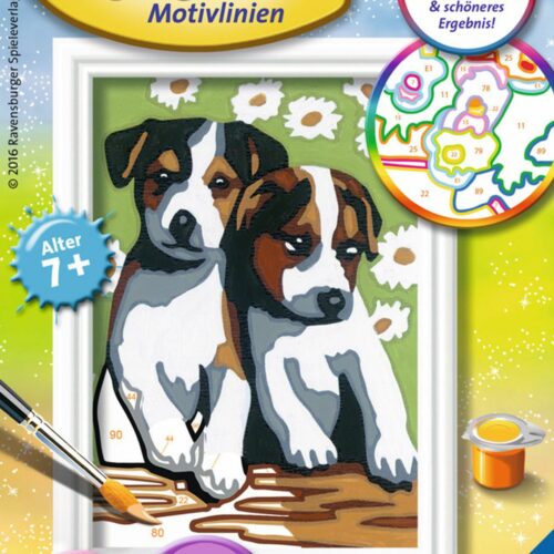 Malen nach Zahlen - Süße Welpen