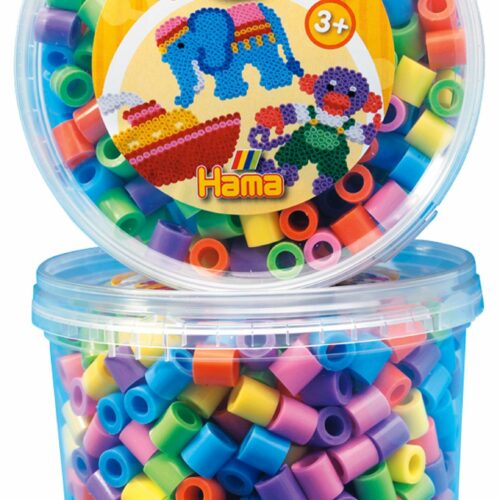 Hama® Bügelperlen Maxi - Dose Pastell Mix 600 Perlen (6 Farben)