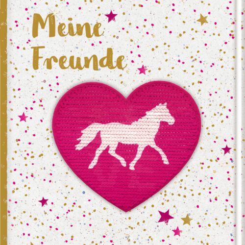 Freundebuch: Pferdefreunde (Wendepailletten)