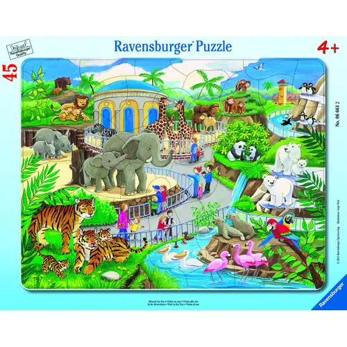 Ravensburger 6661 Puzzle Besuch im Zoo 30-48 Teile
