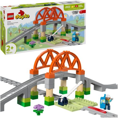 LEGO® DUPLO 10426 Eisenbahnbrücke und Schienen – Erweiterungsset