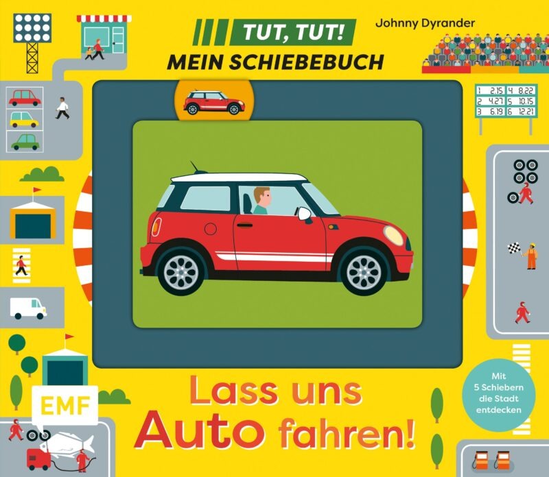 Coverdarstellung von Titel Tut, Tut! – Mein Schiebebuch: Lass uns Auto fahren!